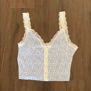 PacSun Me to We Angel Button Down Tank Top Size S